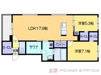 2LDKの間取り画像