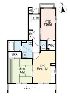 URフレール宝塚御殿山【0060201号室】の間取り