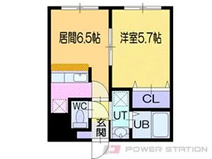 フローラ緑丘【1階】の間取り