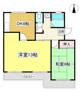 コーポ宮成【5-D号室】の間取り