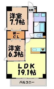 オルソパール伝馬【3階】の間取り