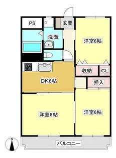 ザ・リンピアA【3階】の間取り