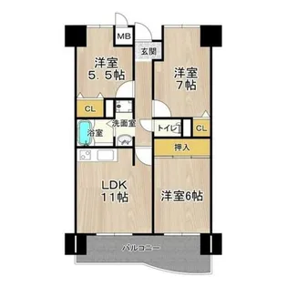 エヌズ【6階】の間取り