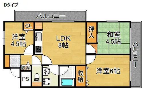 ライオンズマンション泉南樽井第2【4階】の間取り