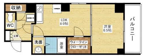 1LDKの間取り画像