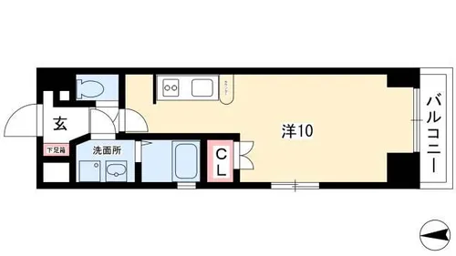 プレディアスタイル白川公園【905号室】の間取り