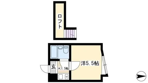 ベルトピア名古屋17【108号室】の間取り