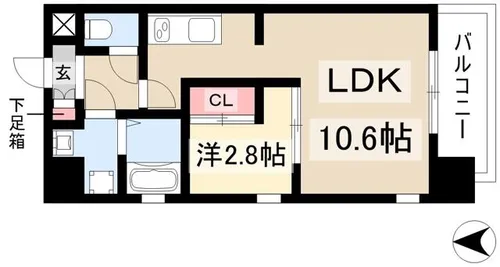 アヴァンコンティア小幡【8階】の間取り