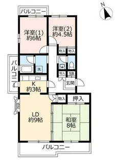 UR真美ヶ丘6丁目【0300501号室】の間取り