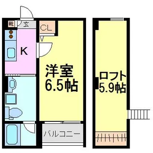 サクシード長洲東【1階】の間取り