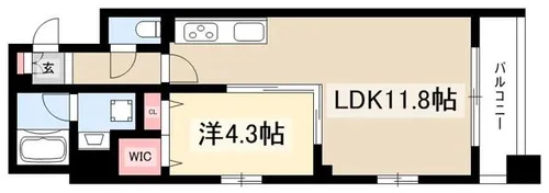 ポルタニグラ千種【8階】の間取り