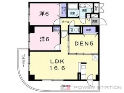 ホークフェザータワー【6階】の間取り