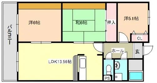 リブ泉南【103号室】の間取り