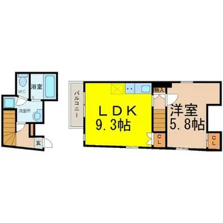 Cloud9名古屋駅前【2階】の間取り