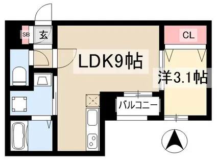 CRASTINE大杉【3階】の間取り