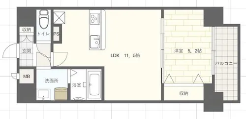 MISTRAL姫路駅前Ⅴ【4階】の間取り