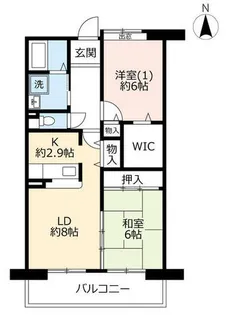 URアーバンラフレ虹ヶ丘西【0050404号室】の間取り