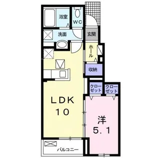 シャルマン東寺南Ⅳ【1階】の間取り