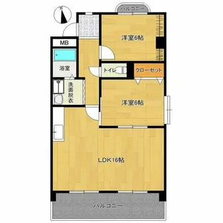 エミナンス原【201号室】の間取り