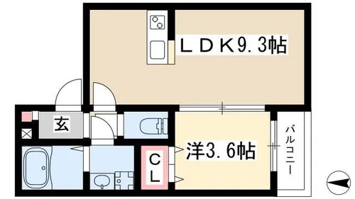 ウォーレン【3階】の間取り