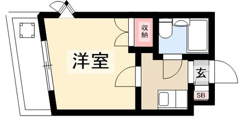 ハウザー金山【3E号室】の間取り
