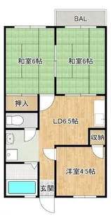 パークサイドM【201号室】の間取り