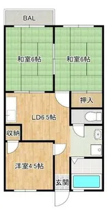 パークサイドM【202号室】の間取り