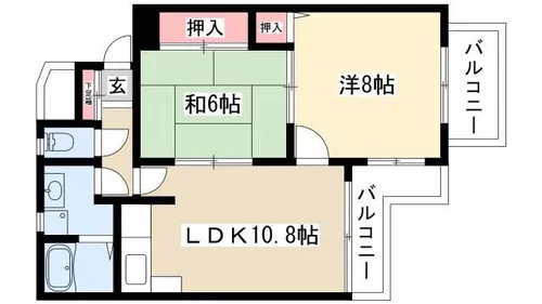 カーサラフィーネ【205号室】の間取り