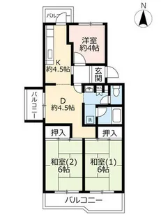 UR伏見納所【0010208号室】の間取り