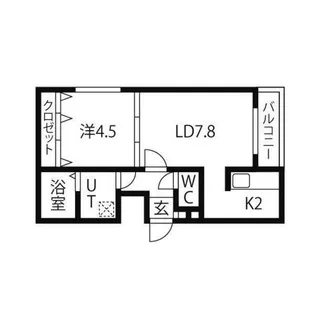 ルジュール琴似【3階】の間取り