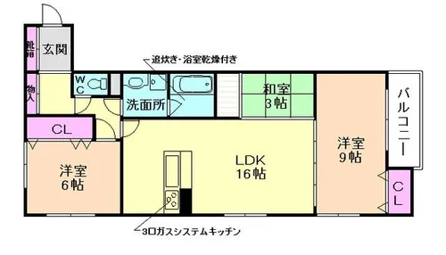 エアフォルクⅢ【101号室】の間取り
