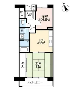 URアーベイン東三国【0050406号室】の間取り