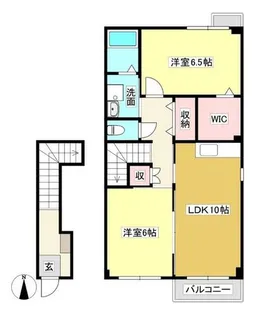 アパートメント神無月【203号室】の間取り