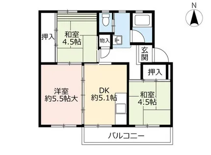 UR藤山台【1070506号室】の間取り