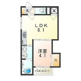 GRANDIR堺三宝【1階】の間取り