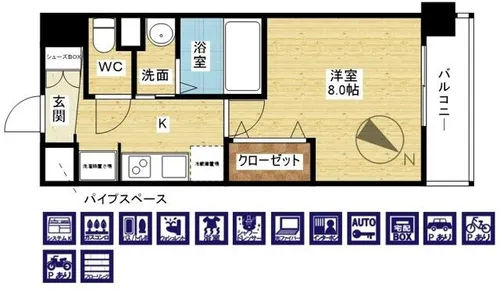 Luxe東三国west【7階】の間取り
