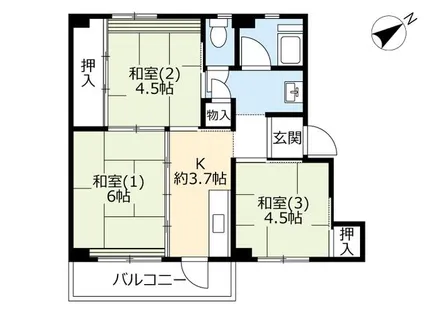 UR明石舞子【A040104号室】の間取り
