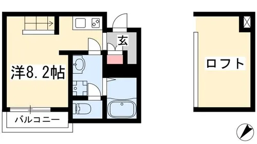 アルディア南川【1階】の間取り