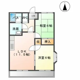 シャインヒルズ滝ノ水【1階】の間取り