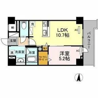 RESIDENCE丸の内七間町【9階】の間取り