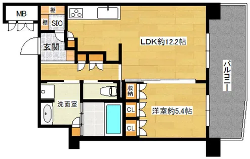 ジオ高槻ミューズレジス【9階】の間取り