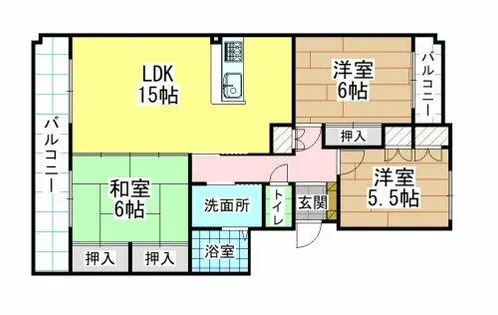 REZIA苅田 D棟【2階】の間取り