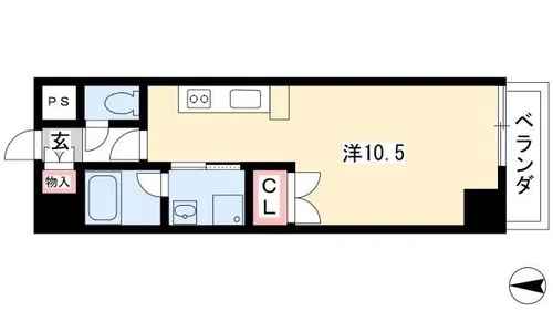 LUMINOUS東別院【503号室】の間取り