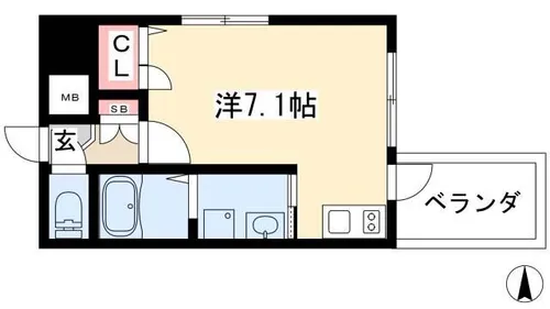 プレミアムコート名古屋金山インテルノ【12階】の間取り
