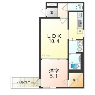 フジパレス日根野駅南Ⅱ番館【1階】の間取り
