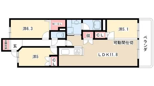 レジディア泉【0307号室】の間取り