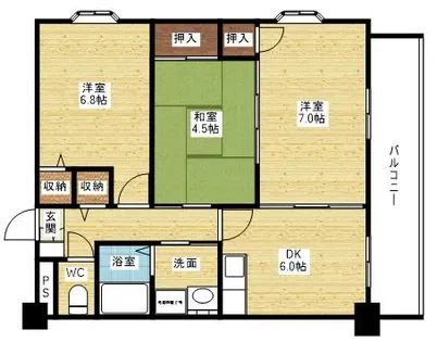 ウノ・ディアマンテ【4階】の間取り