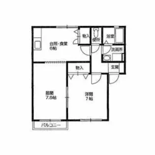 カーサ・ミラソーレ【201号室】の間取り