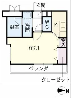 アクアキャニオンHARA【1階】の間取り