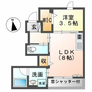 アクロス モモ【1階】の間取り